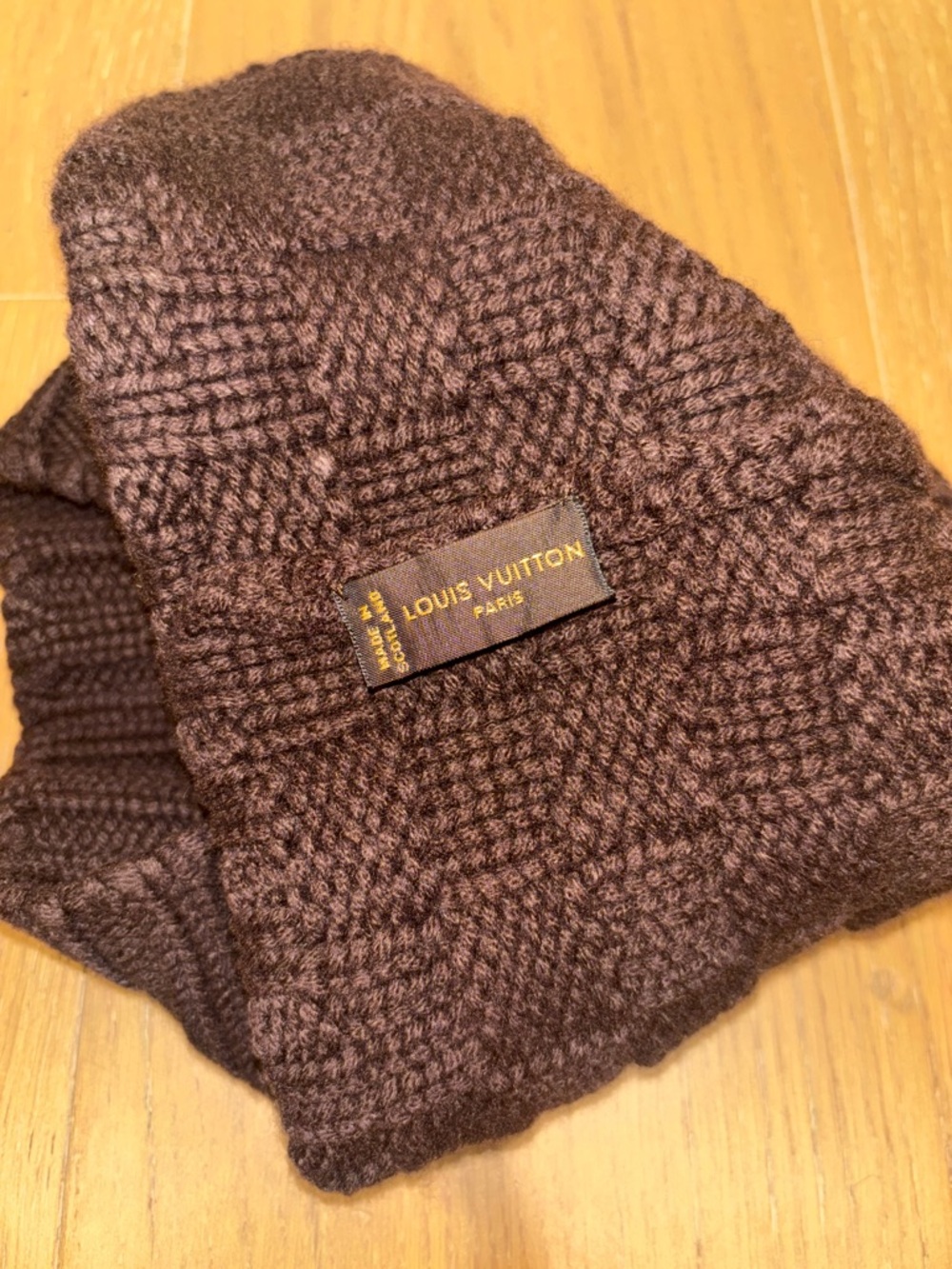 Louis Vuitton Brown Knit Cuffed Beanie - Picture 3 of 4